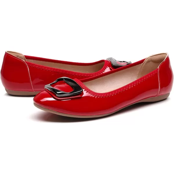VenusCelia Women's Buckle Dance Flats Shoe