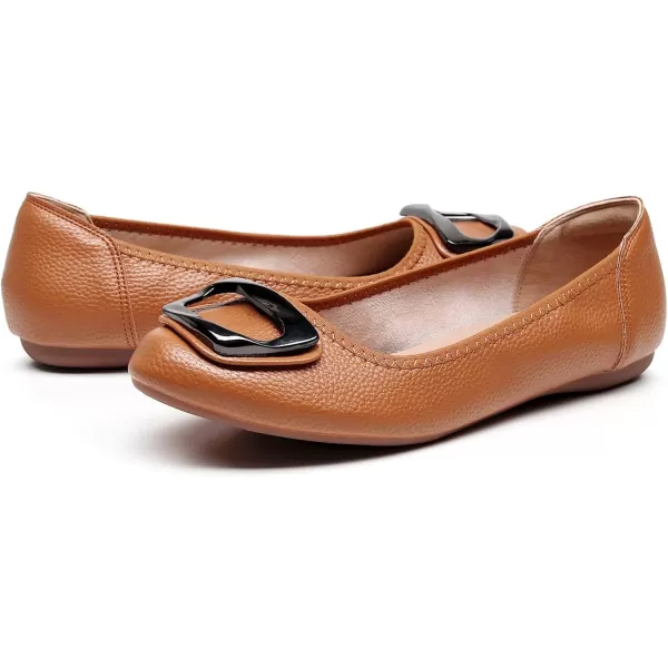 VenusCelia Women's Buckle Dance Flats Shoe