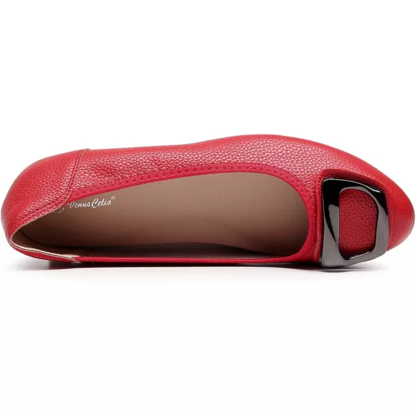 VenusCelia Women's Buckle Dance Flats Shoe