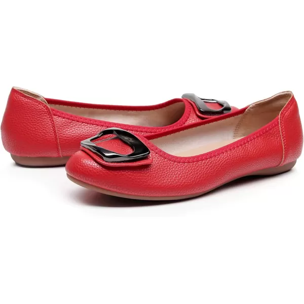 VenusCelia Women's Buckle Dance Flats Shoe