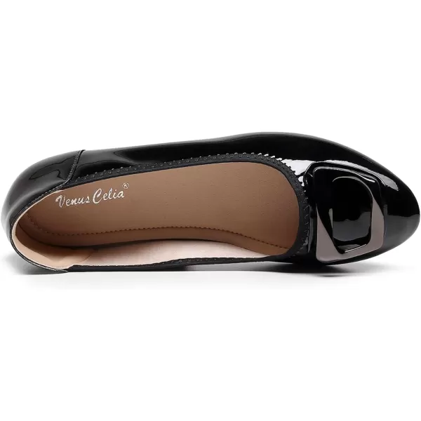 VenusCelia Women's Buckle Dance Flats Shoe