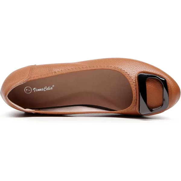 VenusCelia Women's Buckle Dance Flats Shoe
