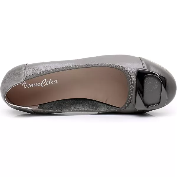 VenusCelia Women's Buckle Dance Flats Shoe