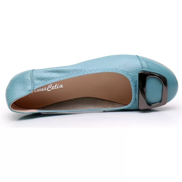 VenusCelia Women's Buckle Dance Flats Shoe