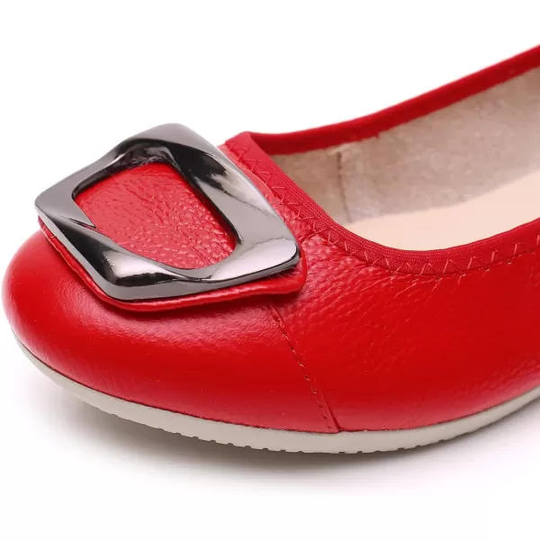 VenusCelia Women's Buckle Dance Flats Shoe