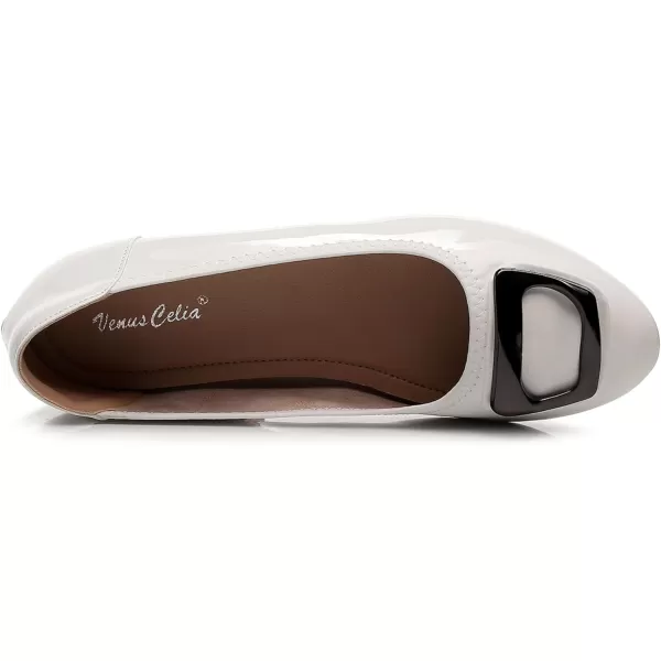 VenusCelia Women's Buckle Dance Flats Shoe