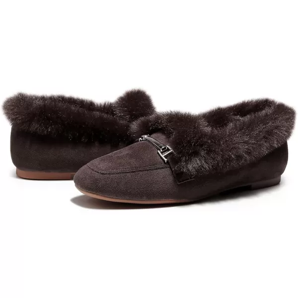 VenusCelia Women's Cozy Furry Flat Shoe