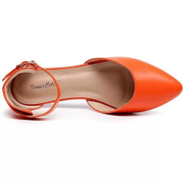 VenusCelia Women's D'Orsay Strap Flat Shoe
