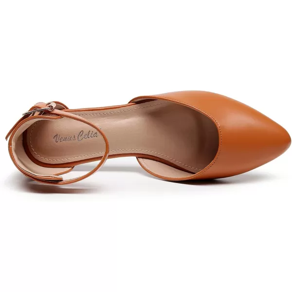 VenusCelia Women's D'Orsay Strap Flat Shoe