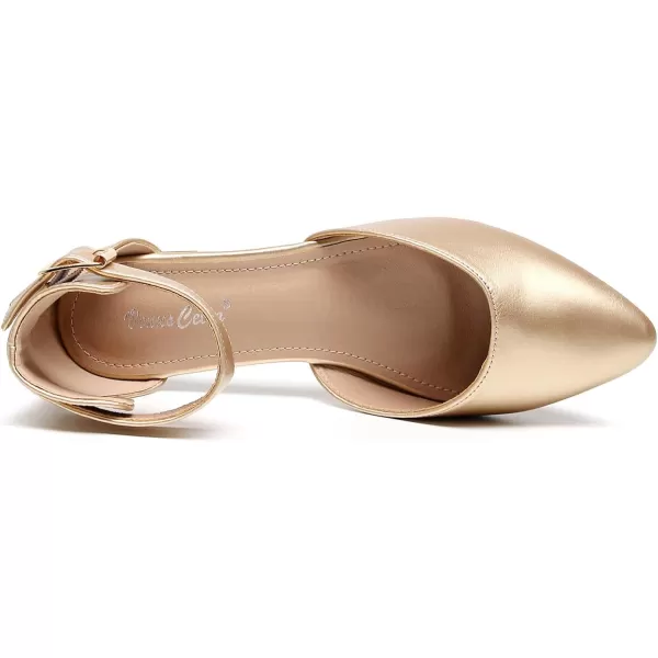 VenusCelia Women's D'Orsay Strap Flat Shoe