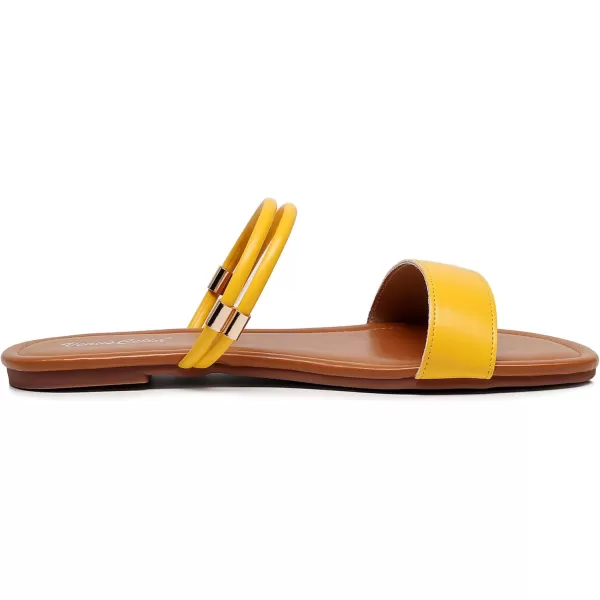 VenusCelia Women's Double Straps Flat Sandal