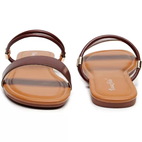VenusCelia Women's Double Straps Flat Sandal