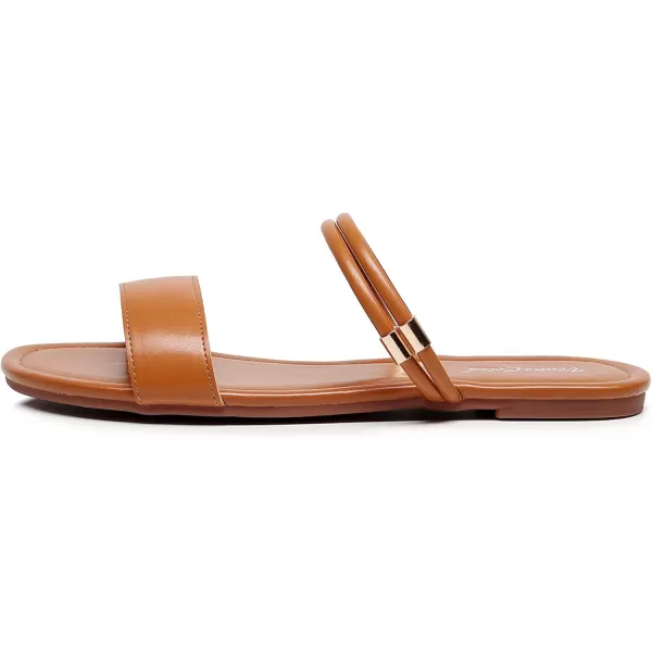 VenusCelia Women's Double Straps Flat Sandal