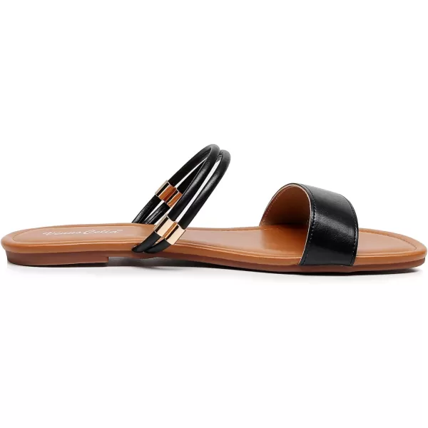 VenusCelia Women's Double Straps Flat Sandal