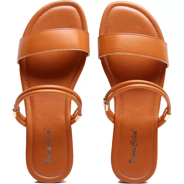 VenusCelia Women's Double Straps Flat Sandal
