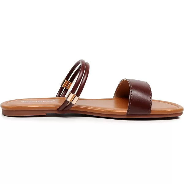 VenusCelia Women's Double Straps Flat Sandal