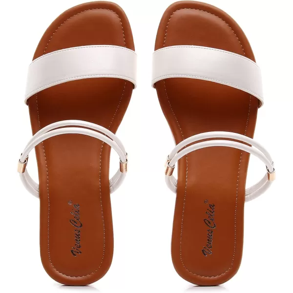 VenusCelia Women's Double Straps Flat Sandal