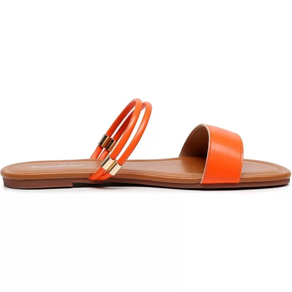 VenusCelia Women's Double Straps Flat Sandal