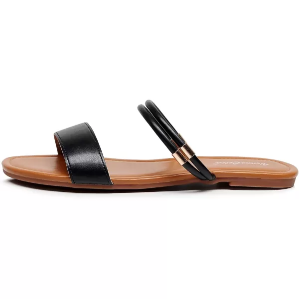 VenusCelia Women's Double Straps Flat Sandal