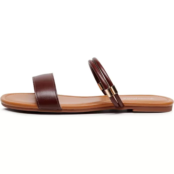 VenusCelia Women's Double Straps Flat Sandal