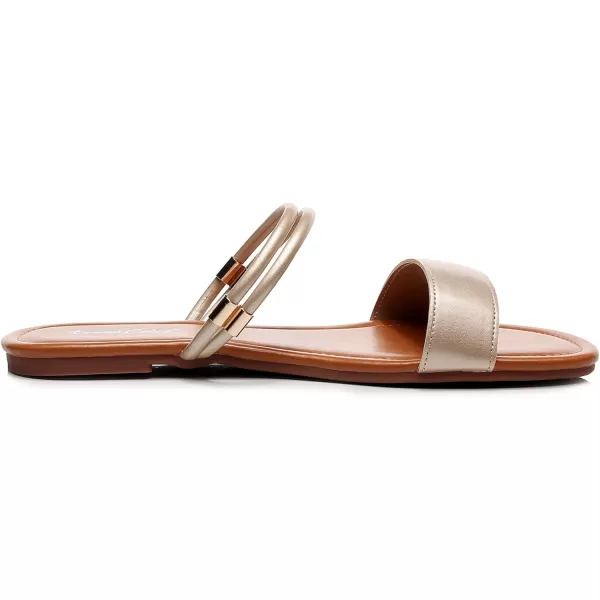 VenusCelia Women's Double Straps Flat Sandal