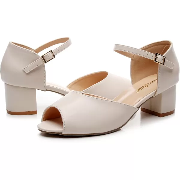 VenusCelia Women's Easy Going Strap Pump Chunky Heeled Sandal