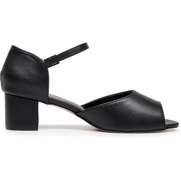 VenusCelia Women's Easy Going Strap Pump Chunky Heeled Sandal