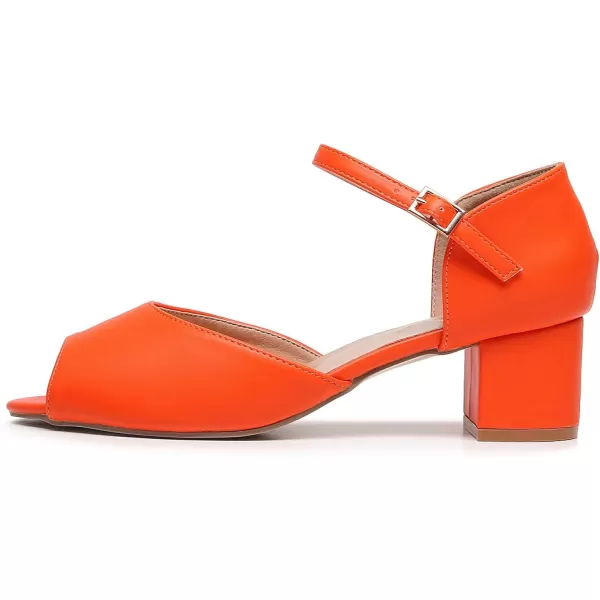 VenusCelia Women's Easy Going Strap Pump Chunky Heeled Sandal