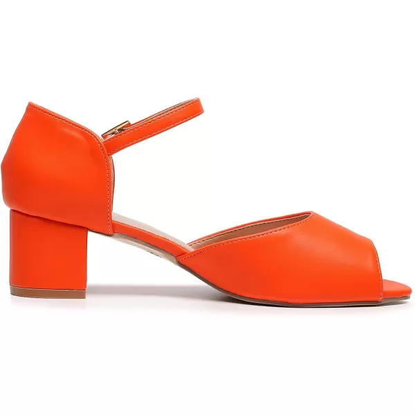 VenusCelia Women's Easy Going Strap Pump Chunky Heeled Sandal