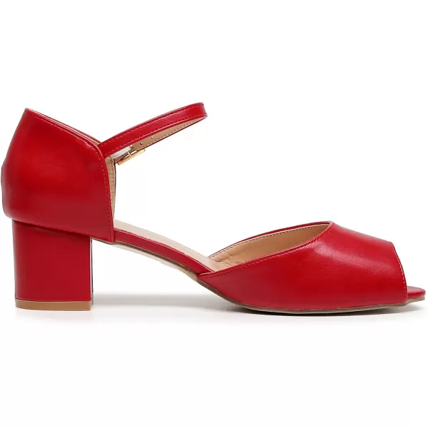 VenusCelia Women's Easy Going Strap Pump Chunky Heeled Sandal