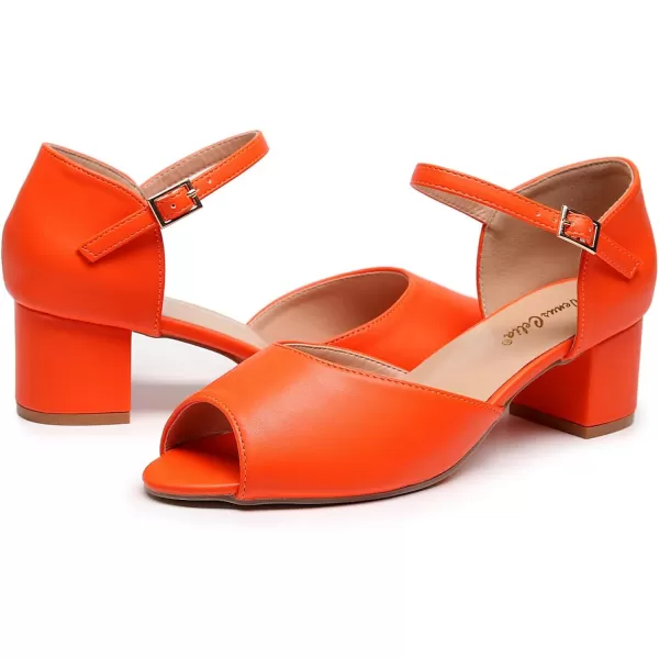 VenusCelia Women's Easy Going Strap Pump Chunky Heeled Sandal