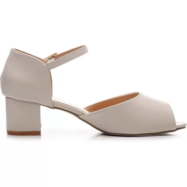 VenusCelia Women's Easy Going Strap Pump Chunky Heeled Sandal