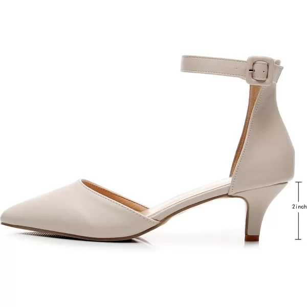 VenusCelia Women's Easy Going Strap Pump Kitten Heel Shoe