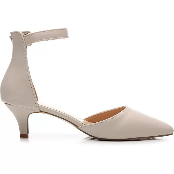 VenusCelia Women's Easy Going Strap Pump Kitten Heel Shoe