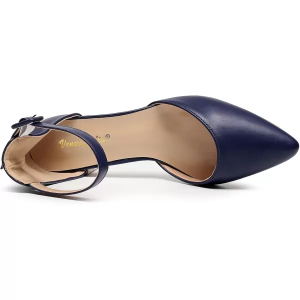 VenusCelia Women's Easy Going Strap Pump Kitten Heel Shoe