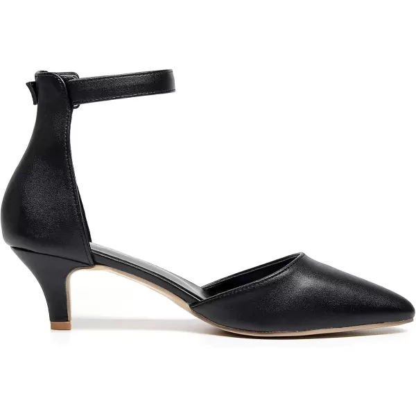 VenusCelia Women's Easy Going Strap Pump Kitten Heel Shoe