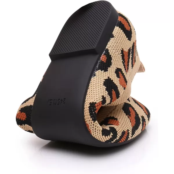 VenusCelia Women's Flexible Knit Flat Shoe