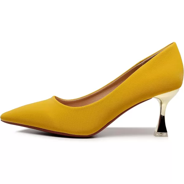 VenusCelia Women's Golden-Sun Pump Stiletto Heel Shoe