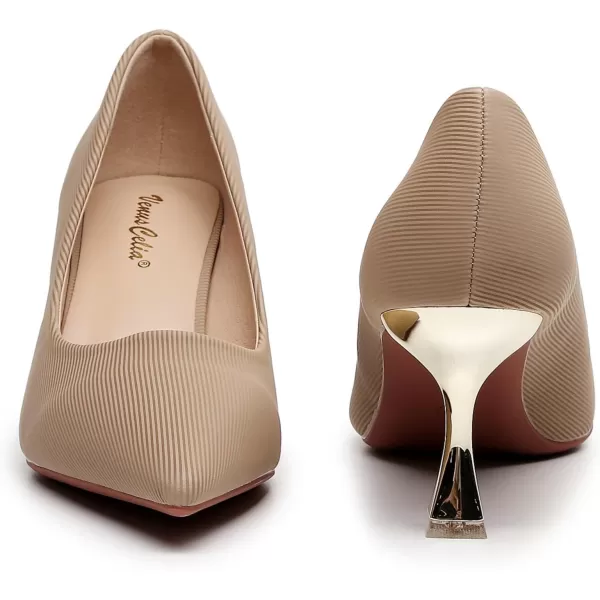 VenusCelia Women's Golden-Sun Pump Stiletto Heel Shoe