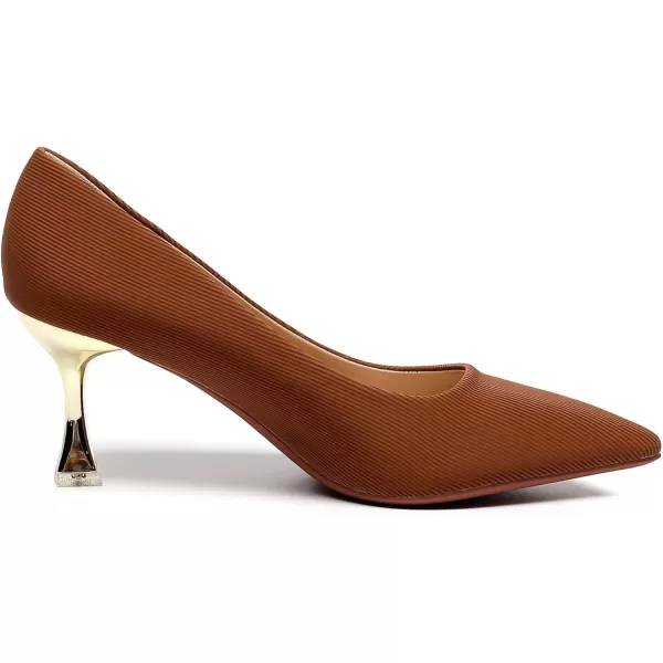VenusCelia Women's Golden-Sun Pump Stiletto Heel Shoe