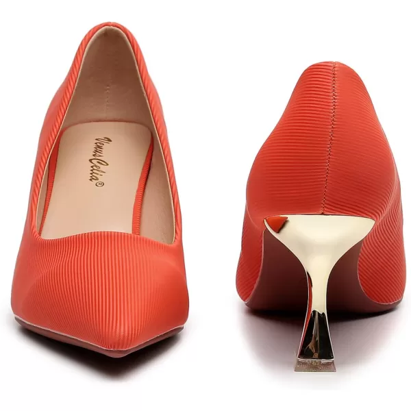VenusCelia Women's Golden-Sun Pump Stiletto Heel Shoe