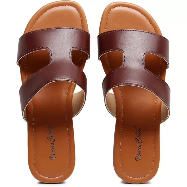 VenusCelia Women's H Band Flat Sandal