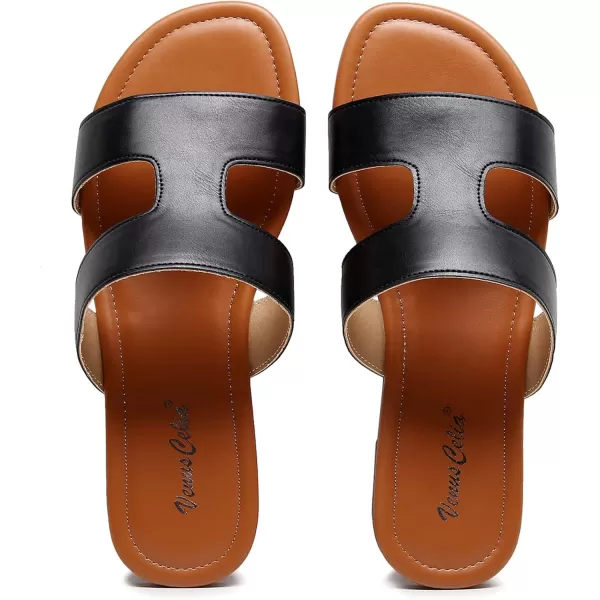 VenusCelia Women's H Band Flat Sandal