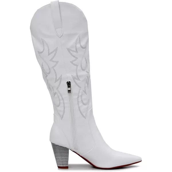 VenusCelia Women's Knee High Embroidery Fashion Boots