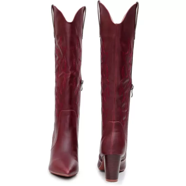 VenusCelia Women's Knee High Embroidery Fashion Boots