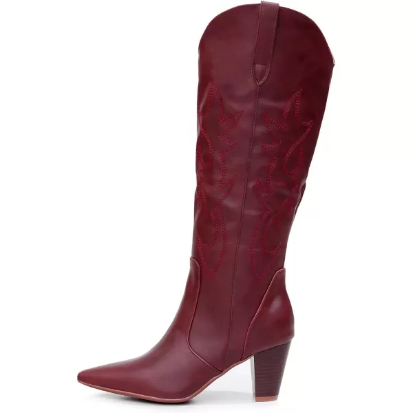 VenusCelia Women's Knee High Embroidery Fashion Boots