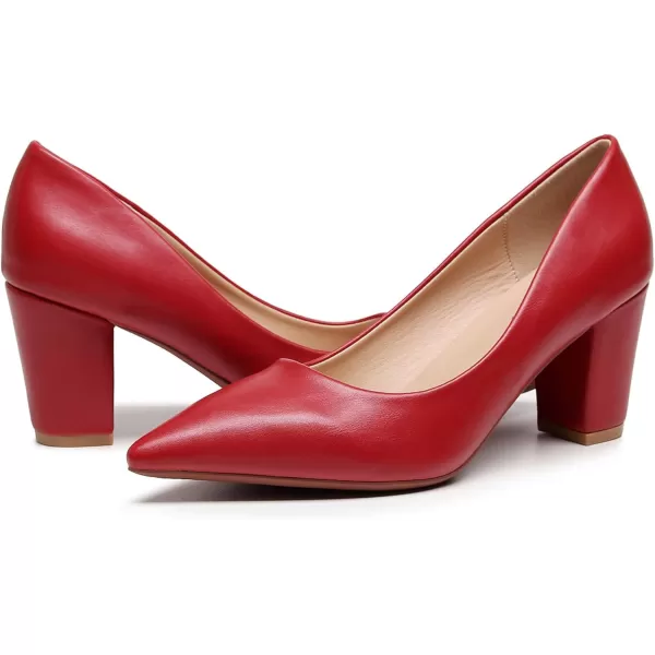VenusCelia Women's Lewin Pump Chunky Heel Shoe