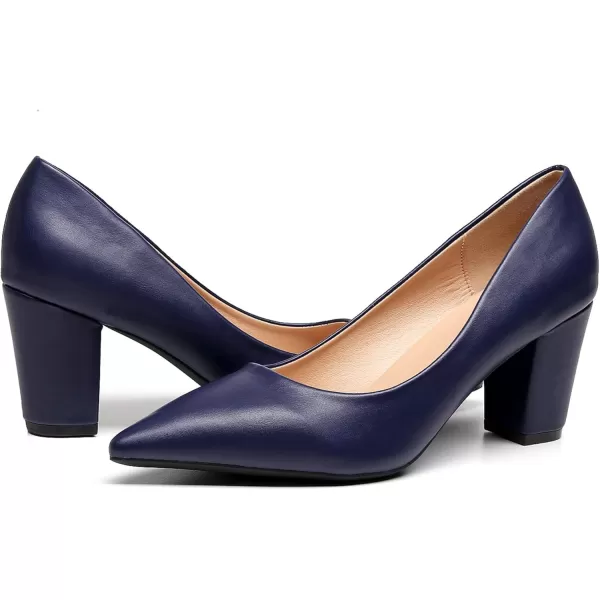 VenusCelia Women's Lewin Pump Chunky Heel Shoe