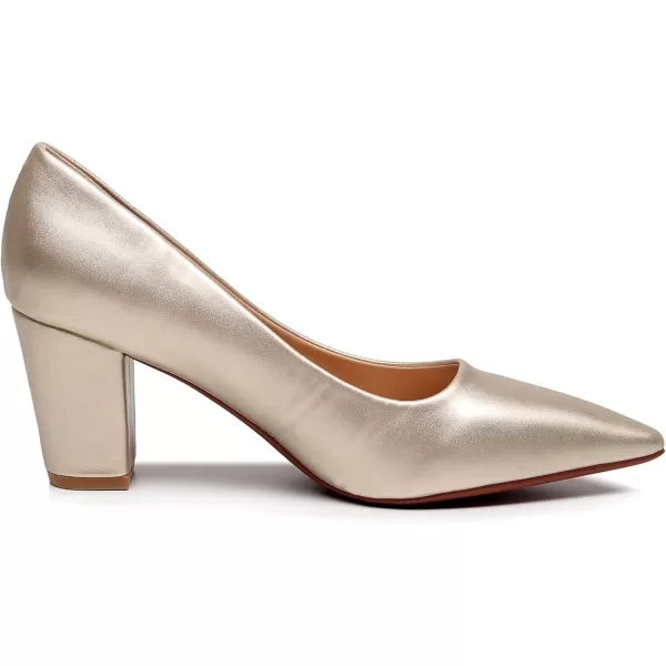 VenusCelia Women's Lewin Pump Chunky Heel Shoe