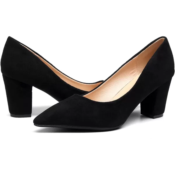 VenusCelia Women's Lewin Pump Chunky Heel Shoe